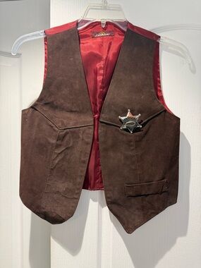 Jordache Vintage Red Satin-Look Lining with Gold Logo Label